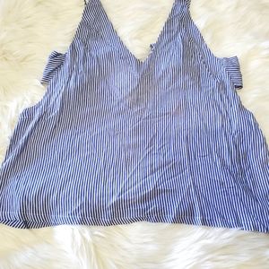 Lulu's blue and white blouse